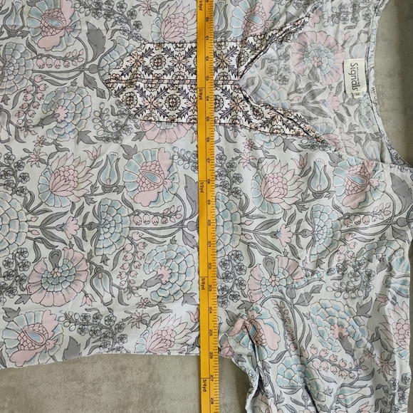 Exclusively For Signals Asymmetric Top Womens Plus 2X Floral Tapestry Bohemian - Picture 9 of 10